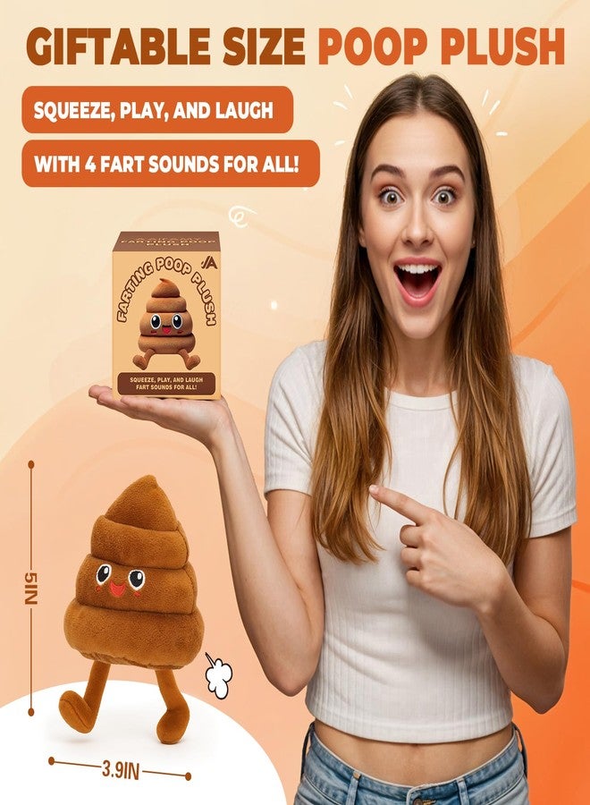 A AIFAMY Funny Poop Plush Toy with 4 Fart Sounds - Fart Blaster Noise Maker - Realistic Fake Poop for Pranks, Jokes - Funny Gag Gift for Pets, Kids, Adults - Image 2